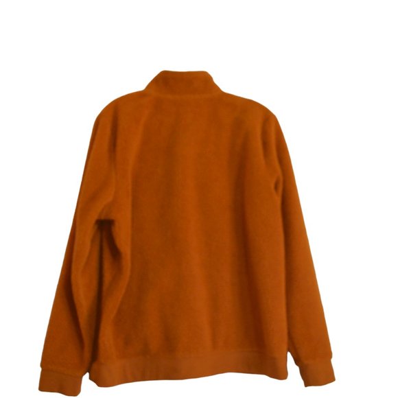 St. John's Bay Quality Apparel Orange Fleece Top Zip Long Sleeves Pullover L - Picture 8 of 9